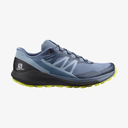 Salomon SENSE RIDE 4 Mens Trail Running Shoes Blue UK YWHZ
